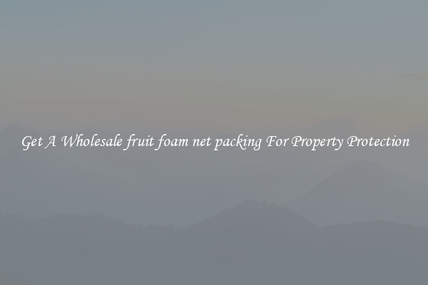 Get A Wholesale fruit foam net packing For Property Protection