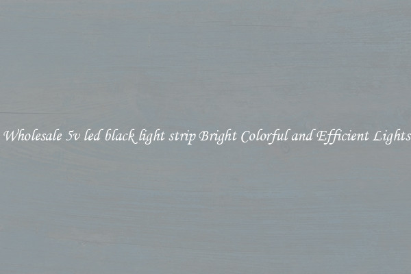 Wholesale 5v led black light strip Bright Colorful and Efficient Lights