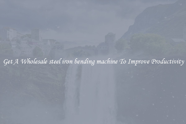 Get A Wholesale steel iron bending machine To Improve Productivity