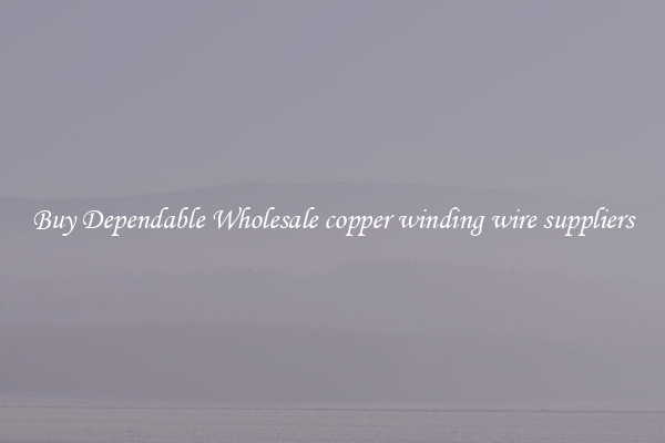 Buy Dependable Wholesale copper winding wire suppliers