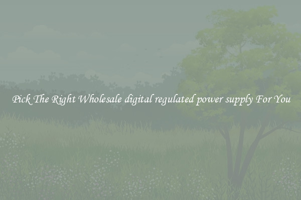Pick The Right Wholesale digital regulated power supply For You