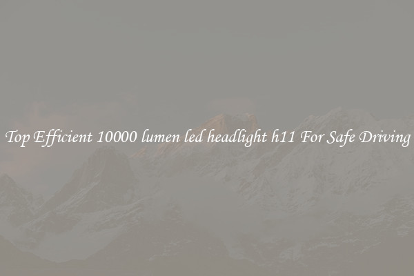 Top Efficient 10000 lumen led headlight h11 For Safe Driving