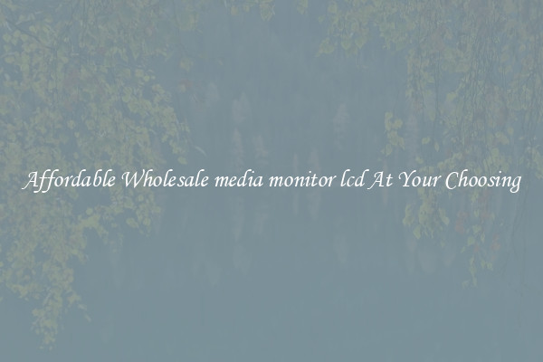 Affordable Wholesale media monitor lcd At Your Choosing