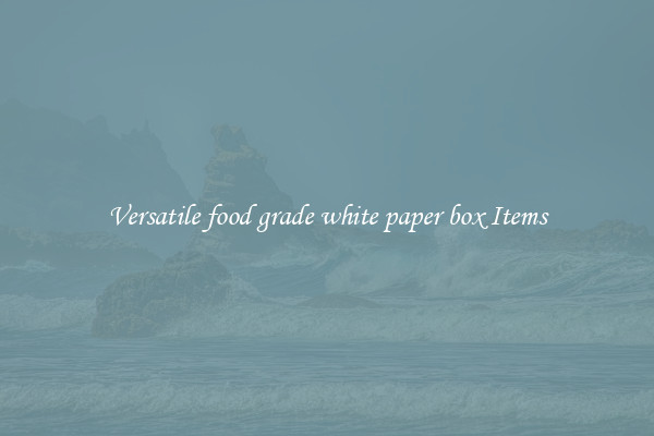 Versatile food grade white paper box Items