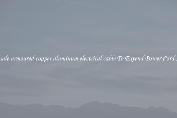 Wholesale armoured copper aluminum electrical cable To Extend Power Cord Length