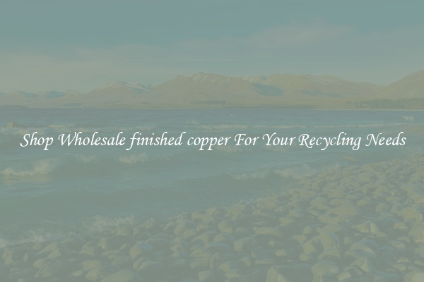 Shop Wholesale finished copper For Your Recycling Needs
