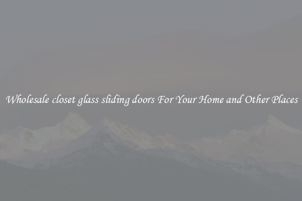 Wholesale closet glass sliding doors For Your Home and Other Places