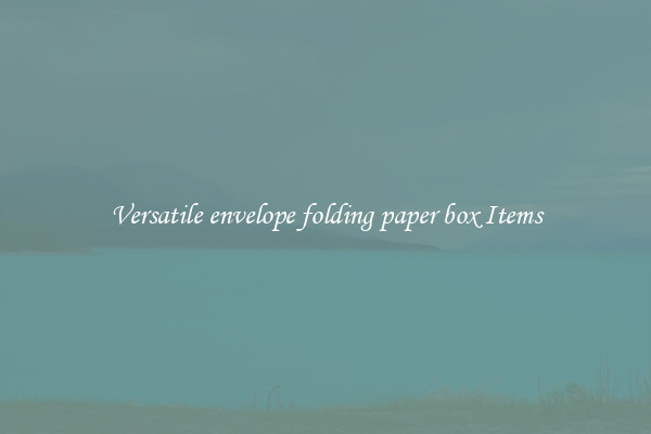 Versatile envelope folding paper box Items