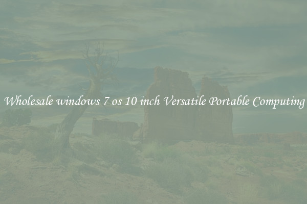 Wholesale windows 7 os 10 inch Versatile Portable Computing